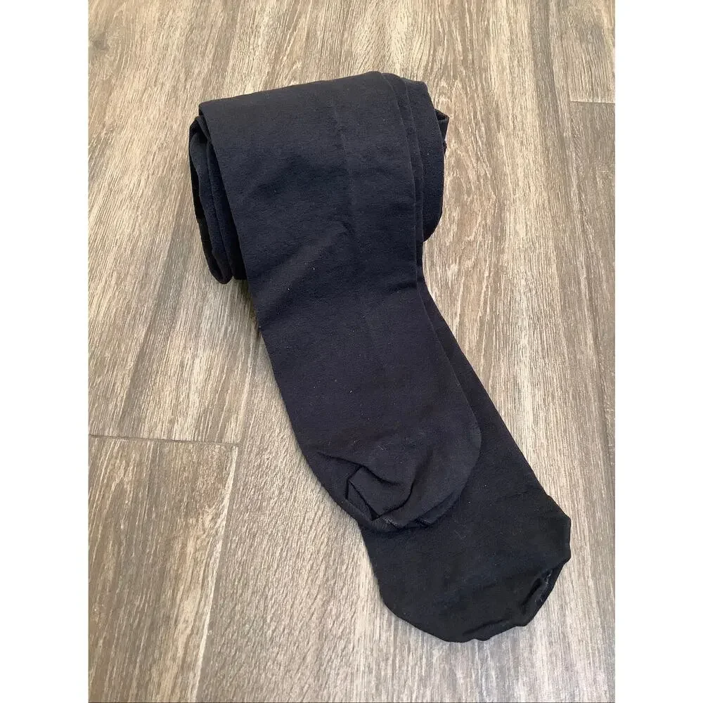 Wolford Women's Medium Black Velvet De Luxe 50 Tights Minimalist Luxury A21-4